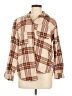 Universal Thread Plaid Tan Long Sleeve Button-Down Shirt Size M - photo 1