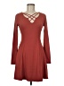 Mudd Solid Burgundy Casual Dress Size M - photo 1