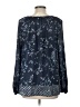 Chaps 100% Polyester Blue Long Sleeve Blouse Size L - photo 2