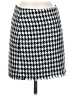 Unbranded 100% Polyester Houndstooth Black Casual Skirt Size 2 - photo 1