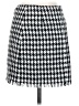 Unbranded 100% Polyester Houndstooth Black Casual Skirt Size 2 - photo 2