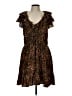 Old Navy 100% Rayon Animal Print Brown Cocktail Dress Size L - photo 1