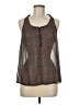 Eliot 100% Silk Brown Sleeveless Silk Top Size M - photo 1