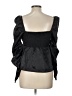 Just Fab 100% Terylene Black Sleeveless Blouse Size L - photo 2