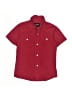 Gioberti Solid Red Short Sleeve Button-Down Shirt Size 4 - photo 1