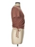 Zara Brown Short Sleeve Top Size L - photo 4