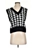 Unbranded 100% Acrylic Houndstooth Black Sweater Vest Size S - photo 1