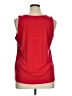 Ann Taylor 100% Polyester Red Sleeveless Top Size XL - photo 2