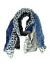 Unbranded Animal Print Aztec Or Tribal Print Leopard Print Ombre Marled Blue Scarf One size - photo 1