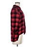 She + Sky Plaid Red 3/4 Sleeve Blouse Size M - photo 4