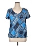 Assorted Brands Blue Short Sleeve Blouse Size 1X - photo 1