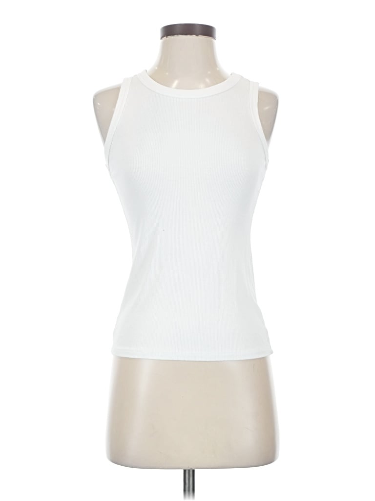 Pre-owned Halogen Sleeveless T-shirt In White
