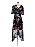 DKNY 100% Polyester Floral Black Cocktail Dress Size 4 (petite) - photo 1