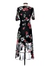 DKNY 100% Polyester Floral Black Cocktail Dress Size 4 (petite) - photo 2