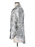 Open Edit Animal Print Silver Long Sleeve Button-Down Shirt Size XXS - photo 5