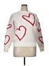 Chic Wish 100% Acrylic Hearts White Pullover Sweater Size XL (estimated) - photo 1