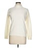 Appleseeds 100% Acrylic Solid Ivory Turtleneck Sweater Size L (petite) - photo 1