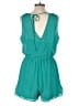 ASTR The Label 100% Polyester Solid Teal Romper Size L - photo 2