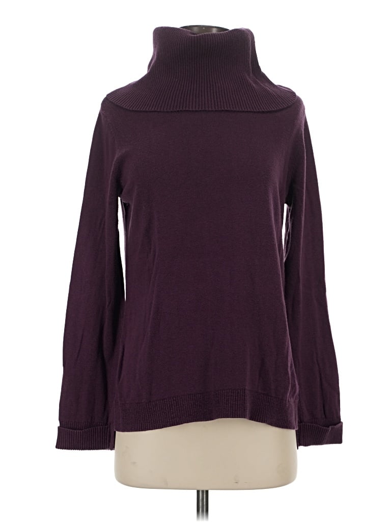 Pre-owned Fat Face Turtleneck Sweater In Burgundy