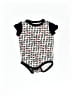 DKNY 100% Cotton Print Black Short Sleeve Onesie Size 0-3 mo - photo 1