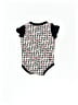 DKNY 100% Cotton Print Black Short Sleeve Onesie Size 0-3 mo - photo 2