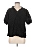 Unbranded 100% Cotton Black Short Sleeve Blouse Size M - photo 1