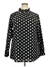Verona 100% Polyester Polka Dots Black Long Sleeve Blouse Size 3X - photo 1
