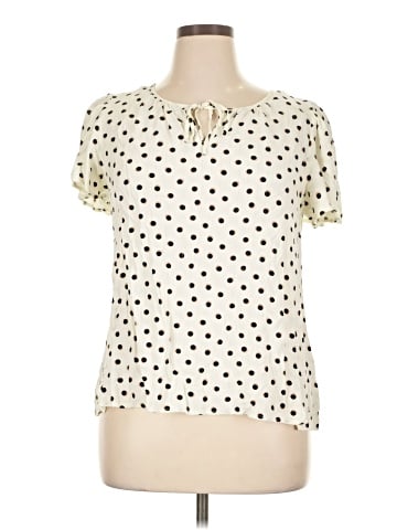 Como Black Short Sleeve Blouse (view 1)