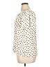 Como Black Polka Dots Ivory Short Sleeve Blouse Size XL - photo 5
