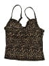 Shape FX Animal Print Brown Swimsuit Top Size 8 - photo 1