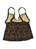 Shape FX Animal Print Brown Swimsuit Top Size 8 - photo 2