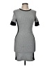 Topshop Houndstooth Gray Casual Dress Size 6 - photo 1