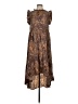 Karlie 100% Polyester Paisley Brown Casual Dress Size S - photo 1