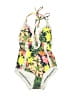 Unbranded Floral Yellow One Piece Swimsuit Size S - photo 1