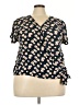 dip Black Short Sleeve Blouse Size 3X - photo 1