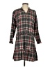 NSF 100% Cotton Plaid Gray Casual Dress Size P (petite) - photo 1