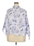 Lee 100% Cotton Floral Blue 3/4 Sleeve Blouse Size XXL - photo 1