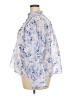 Lee 100% Cotton Floral Blue 3/4 Sleeve Blouse Size XXL - photo 5