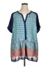 Signature Studio 100% Polyester Teal Kimono Size 1X - photo 1