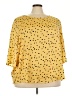Ellos 100% Polyester Yellow 3/4 Sleeve Blouse Size 26 - photo 1