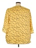 Ellos 100% Polyester Yellow 3/4 Sleeve Blouse Size 26 - photo 2