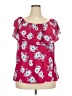 Torrid 100% Rayon Pink Short Sleeve Blouse Size 2X Plus (2) - photo 1