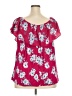 Torrid 100% Rayon Pink Short Sleeve Blouse Size 2X Plus (2) - photo 2