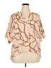 Worthington 100% Polyester Tan Short Sleeve Blouse Size XXL - photo 1