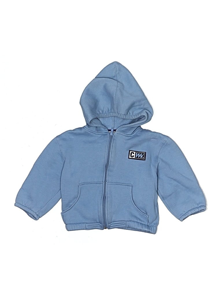 Pre-owned Carter's Kids' Zip Up Hoodie In Blue