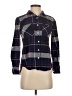 Charlotte Russe 100% Cotton Plaid Blue Long Sleeve Button-Down Shirt Size S - photo 1