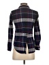 Charlotte Russe 100% Cotton Plaid Blue Long Sleeve Button-Down Shirt Size S - photo 2