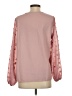 Shein Pink Long Sleeve Blouse Size 4 - photo 2
