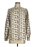 CAbi Paisley Gold Long Sleeve Button-Down Shirt Size M - photo 1