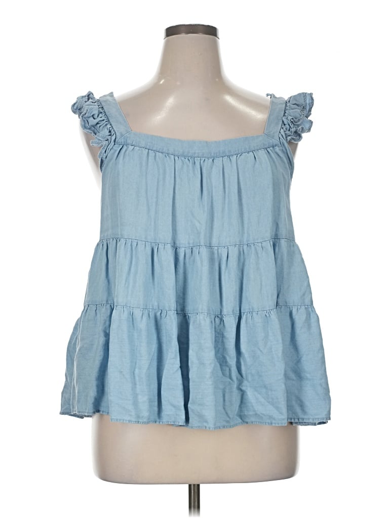 Pre-owned Mi Ami Sleeveless Blouse In Blue